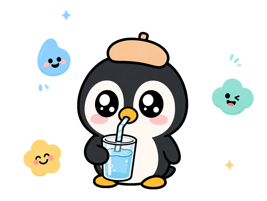 SipPal Water penguin drinking water